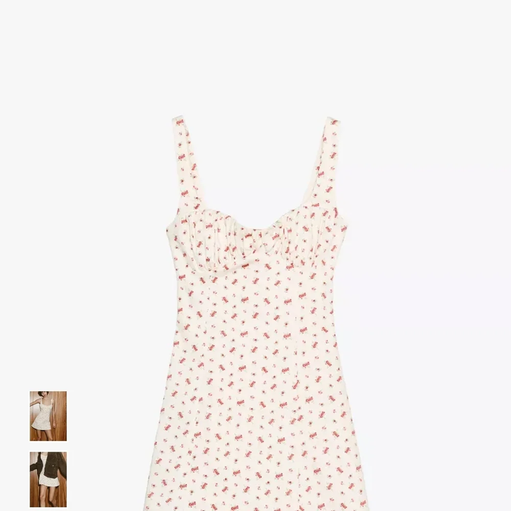 Zara White and Red Floral Mini Dress - Picture 2 of 8